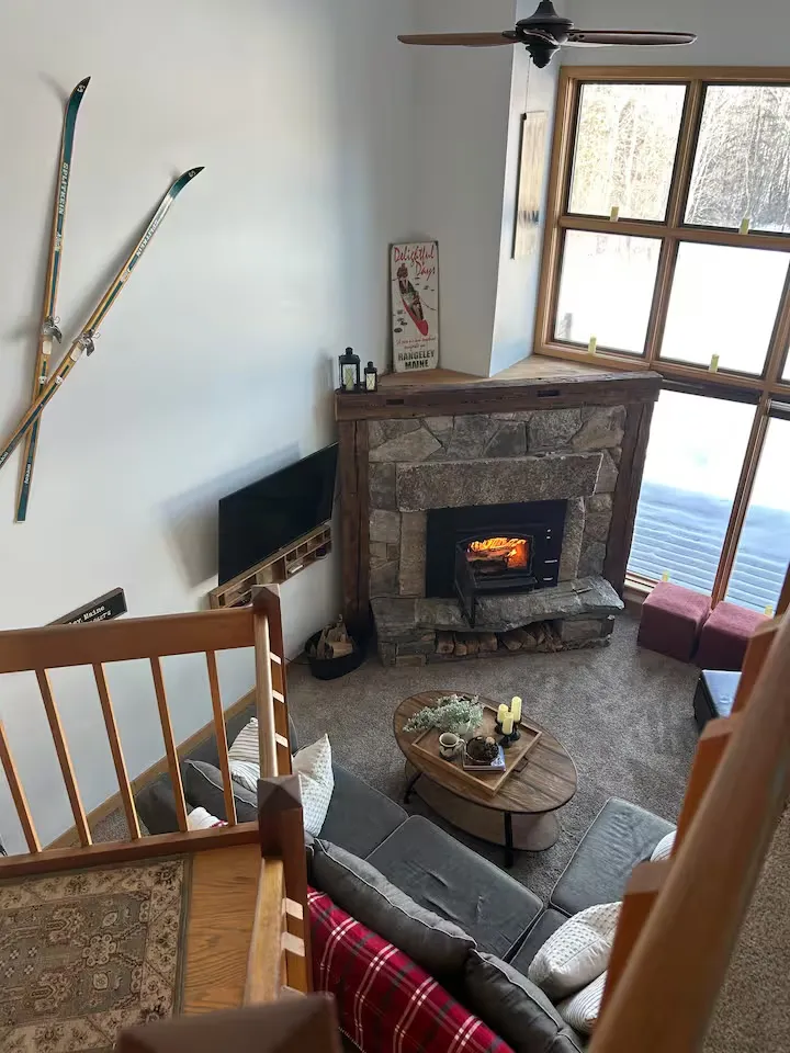 Living room viewed from the landing